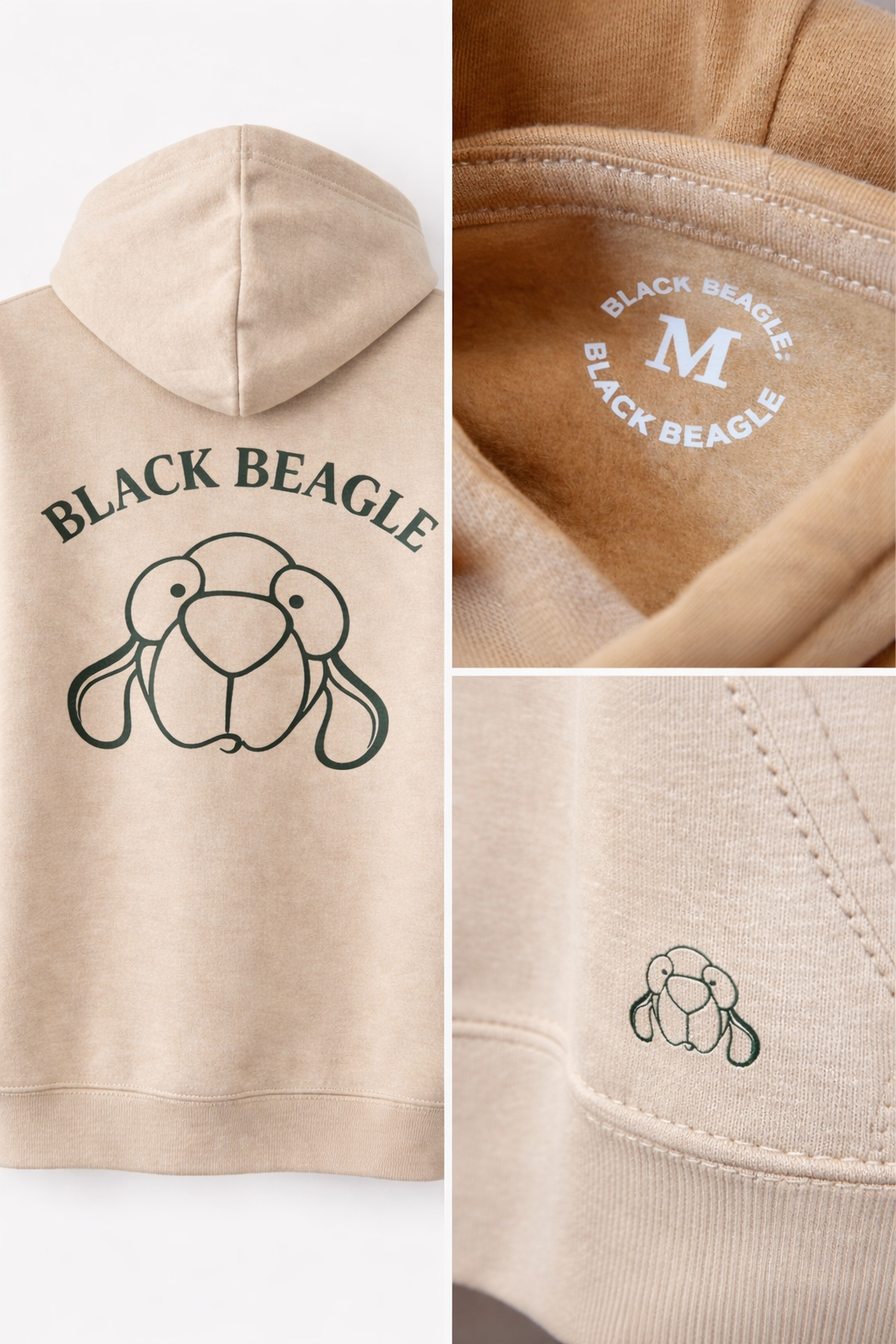 Sudadera Arena Capucha Black Beagle