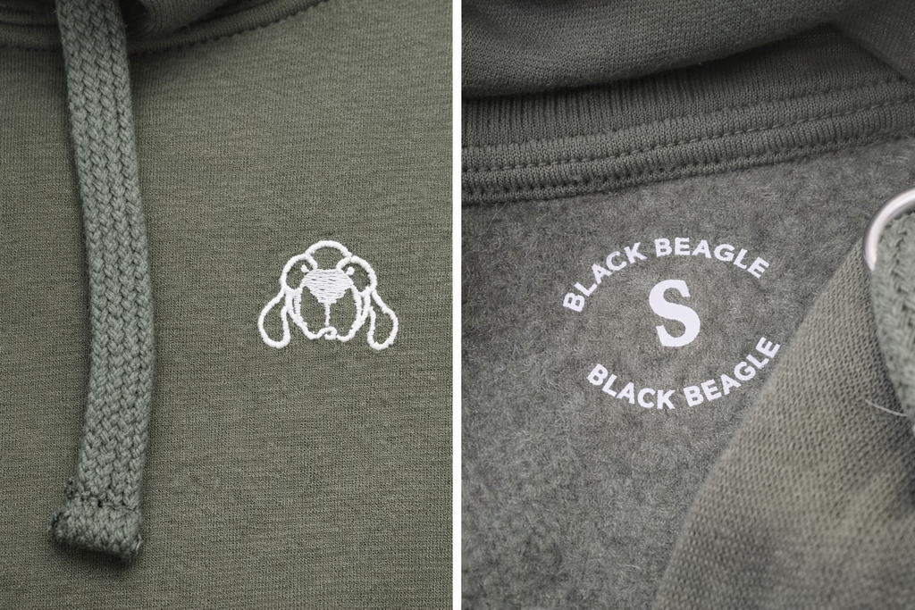 Sudadera Verde Capucha Black Beagle