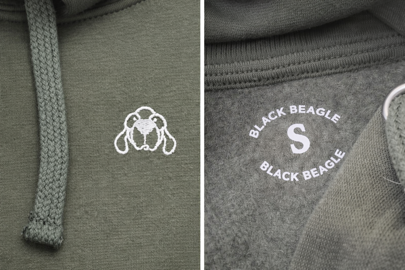 Sudadera Verde Capucha Black Beagle