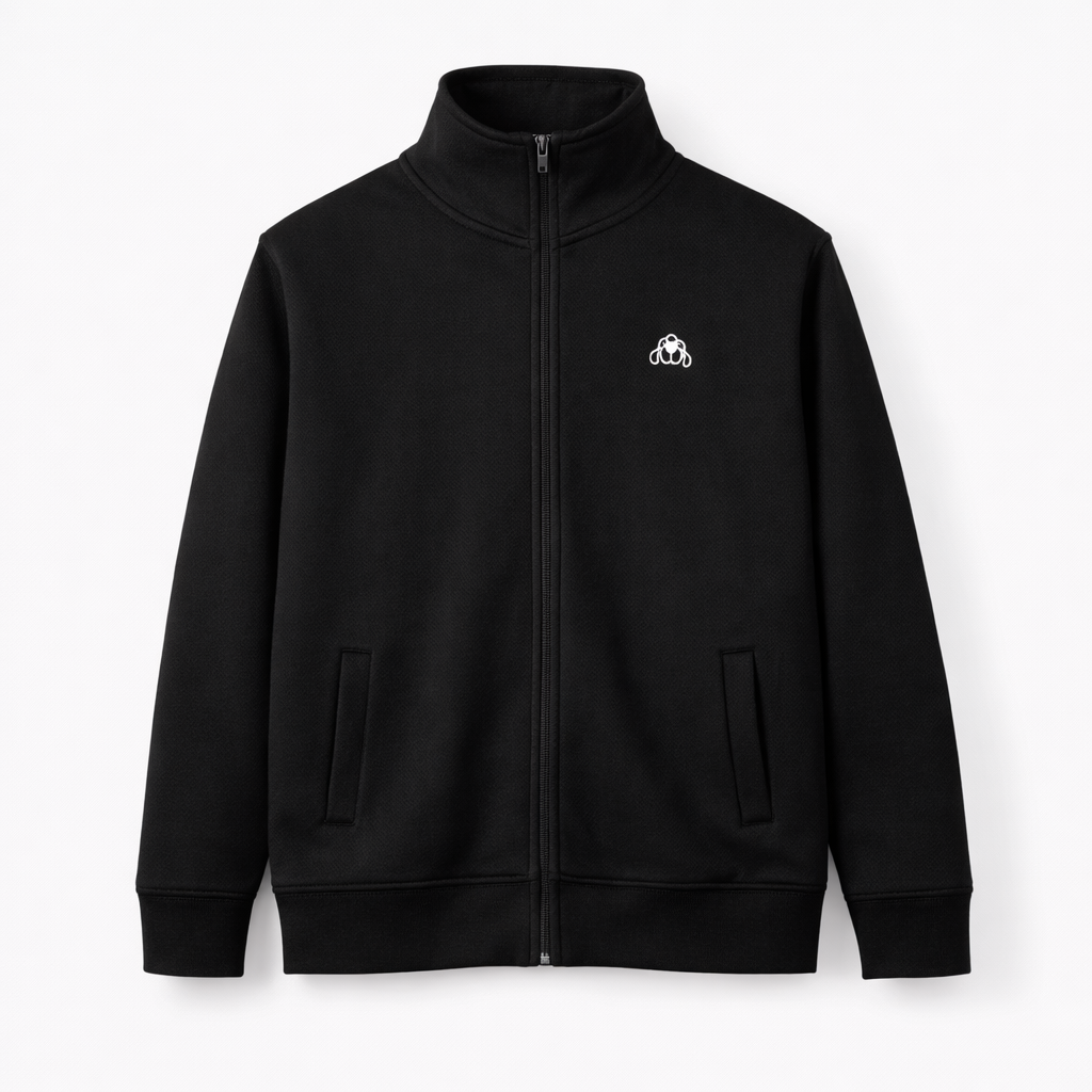 Sudadera Negra Cremallera Black Beagle