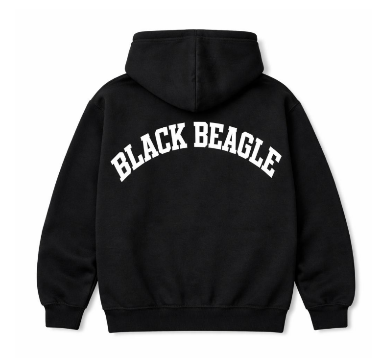 Sudadera Negra Capucha Black Beagle