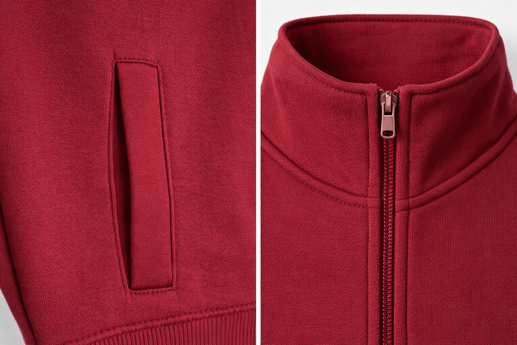 Sudadera Wine Cremallera Black Beagle