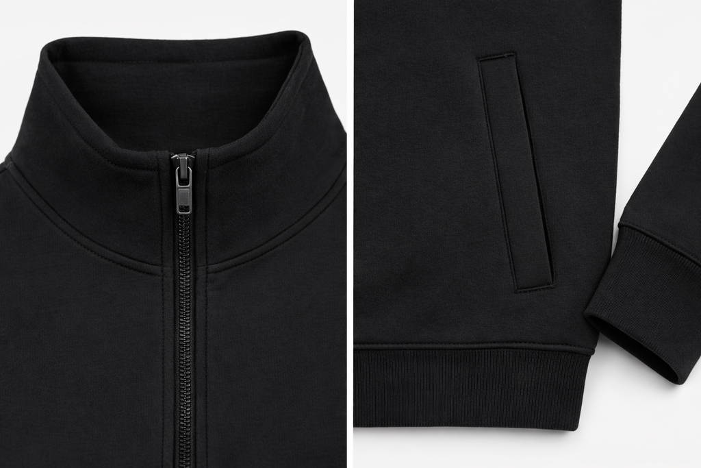Sudadera Negra Cremallera Black Beagle