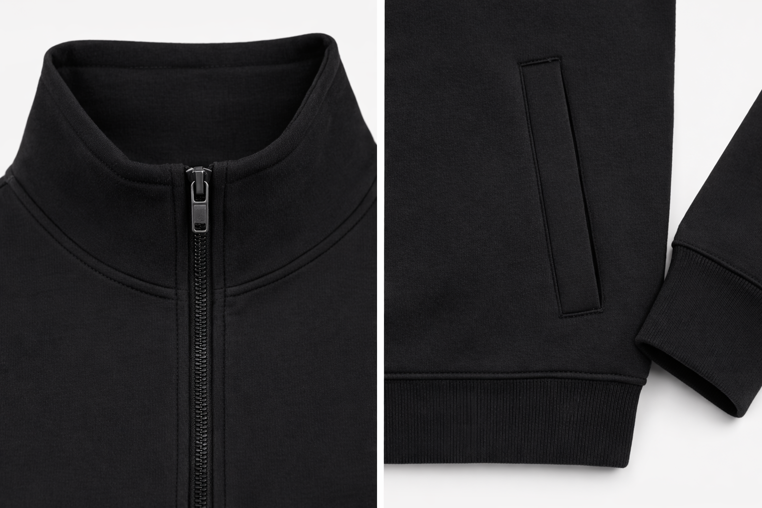 Sudadera Negra Cremallera Black Beagle