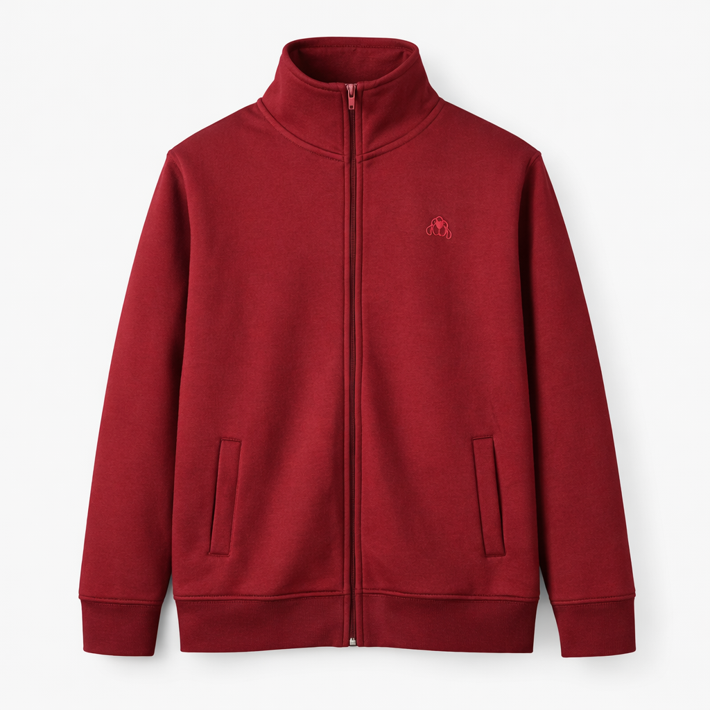 Sudadera Wine Cremallera Black Beagle